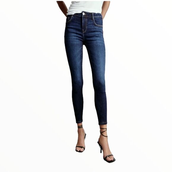 ZARA | Blue | Z1975 MID-RISE SKINNY JEANS - Picture 4 of 11